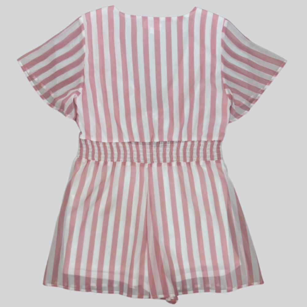 NWOT Pink Lily “Love for a Lifetime” Striped Romper - Picture 6 of 6